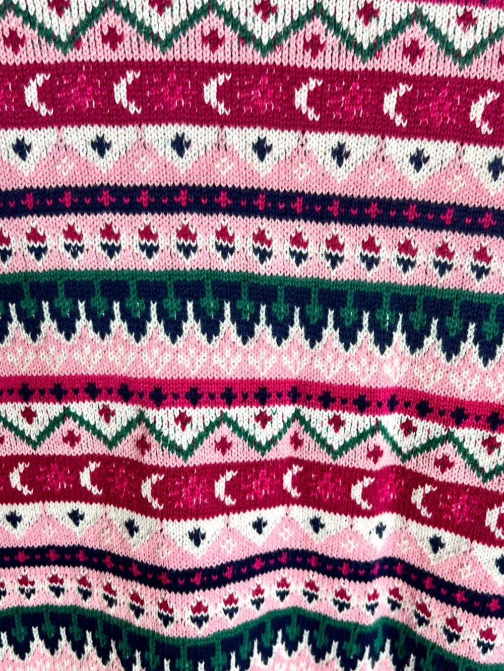 J. Crew Fair Isle Cotton Sweater Crew Neck Cabincore Fall Winter Preppy Sz Small